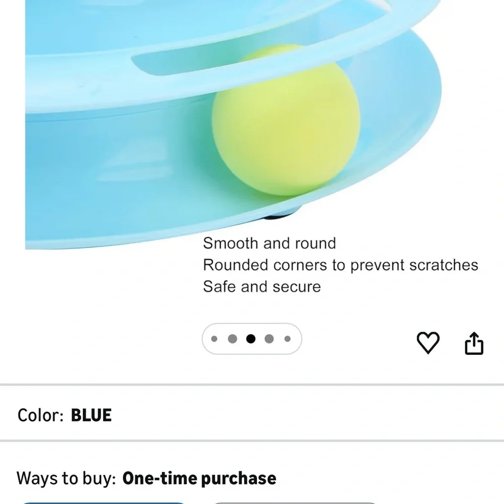 🩵 Interactive 3 Tier Blue Cat Toy with Balls